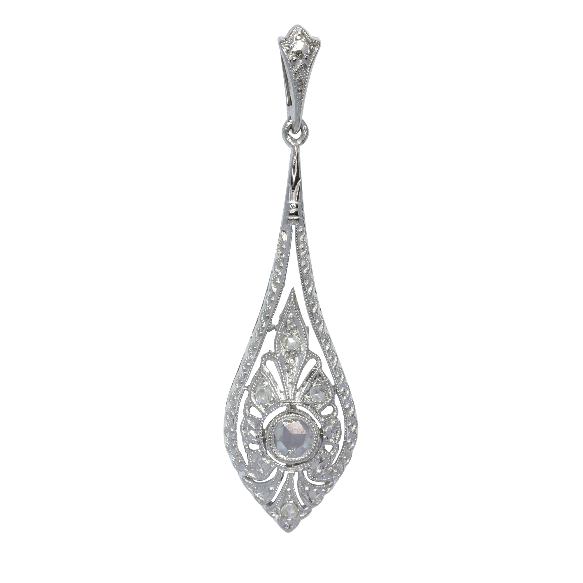 Vintage 1920's Belle Epoque / Art Deco diamond pendant